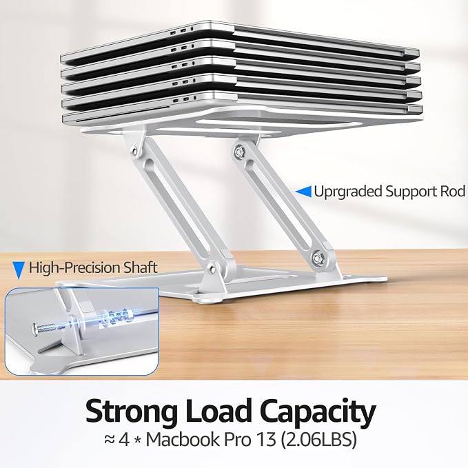 Urmust Laptop Notebook Stand Holder Adjustable Ultrabook Stand Riser Portable - Image 5