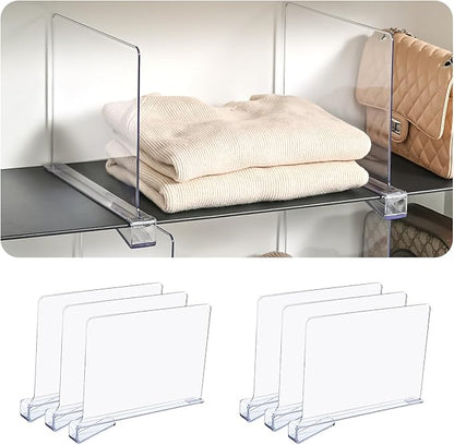 Shelf Dividers for Closet Organization, Upgrade Height for Vertical Space by beehomay