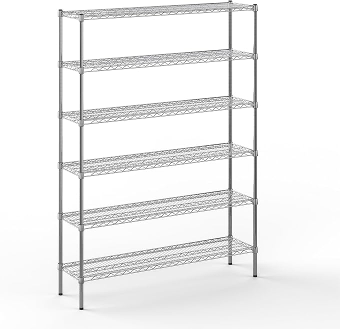 14" Deep x 54" Wide x 74" Height Wire Shelving Kit | 6-Tier | NSF Commercial by Regal+Altair