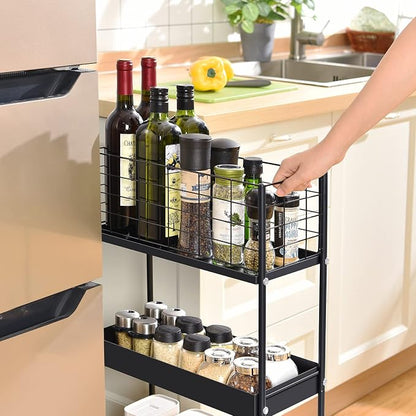 KINGRACK Slim Rolling Storage Cart 3 Tier - Image 2