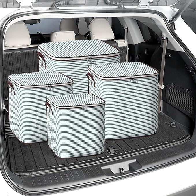 Blanket Storage, 100L Foldable Storage Bin, Large Clothes Organizer Bags - Image 7