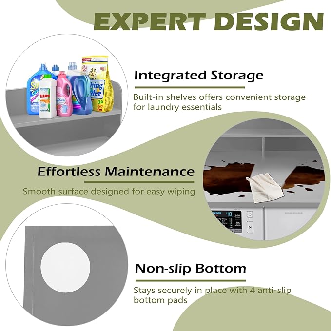 Royxen Laundry Countertop with Storage Universal Fit, Washer and Dryer - Image 4