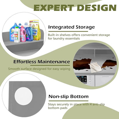 Royxen Laundry Countertop with Storage Universal Fit, Washer and Dryer - Image 4