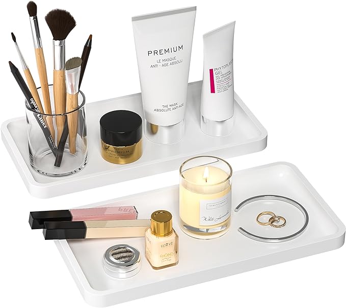 Weenson Bathroom Vanity Trays for Countertop Toiletries Decor Candle Perfume by Weenson