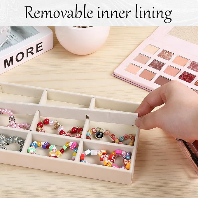 8 PCS Velvet Jewelry Trays, Stackable Jewelry Organizer Trays - Image 3