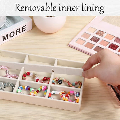 8 PCS Velvet Jewelry Trays, Stackable Jewelry Organizer Trays - Image 3