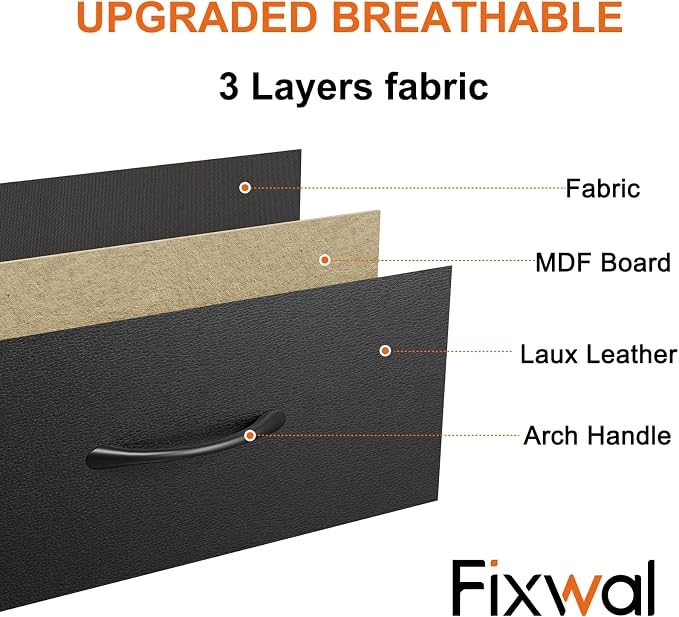 Fixwal Black Tall Skinny Dresser - Image 7