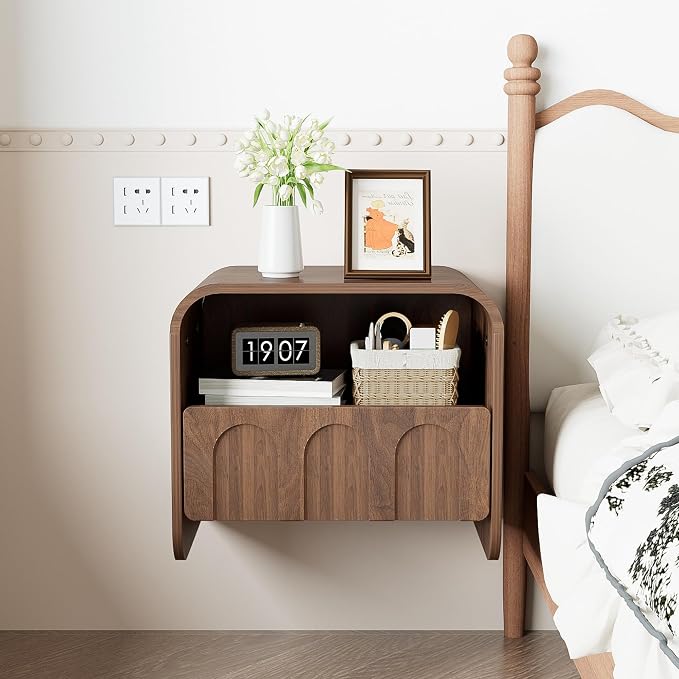 Floating Nightstand Set of 2, Small Night Stand - Image 4