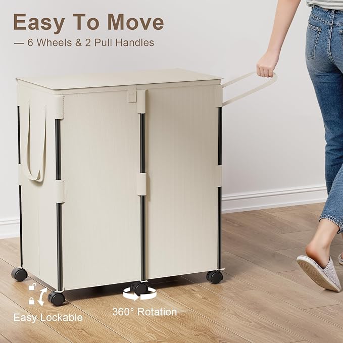 140L Double Laundry Hamper - Image 2