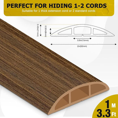 Floor Cord Cover 3.3FT Cord Covers - Image 2