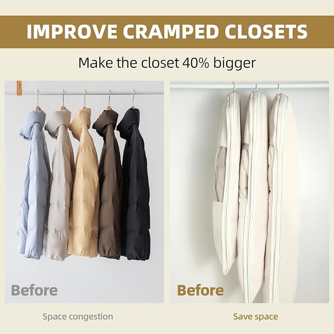 2 Pack Space Saving Garment Bag - Image 6