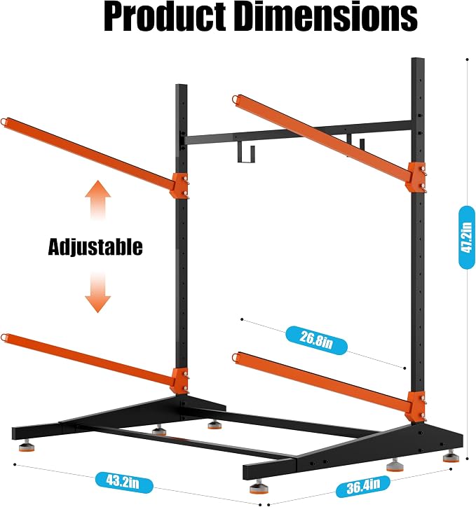 Kayak Storage Rack, Freestanding Outdoor Canoe Rack, Reinforced, and Enhanced - Image 7