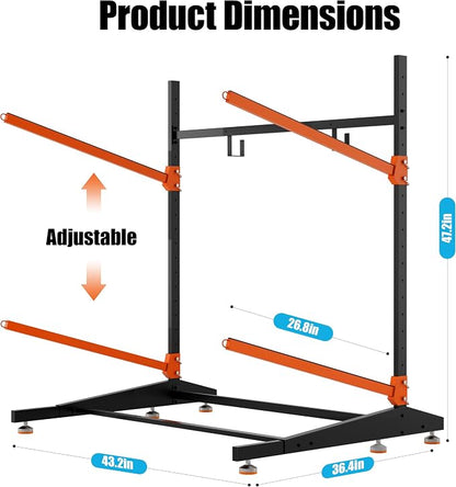 Kayak Storage Rack, Freestanding Outdoor Canoe Rack, Reinforced, and Enhanced - Image 7