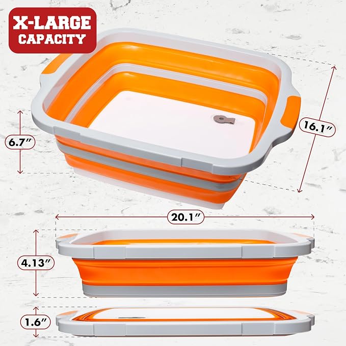 KITCHEN PERFECTION Collapsible XL Smoker & BBQ Prep Tub - Image 3