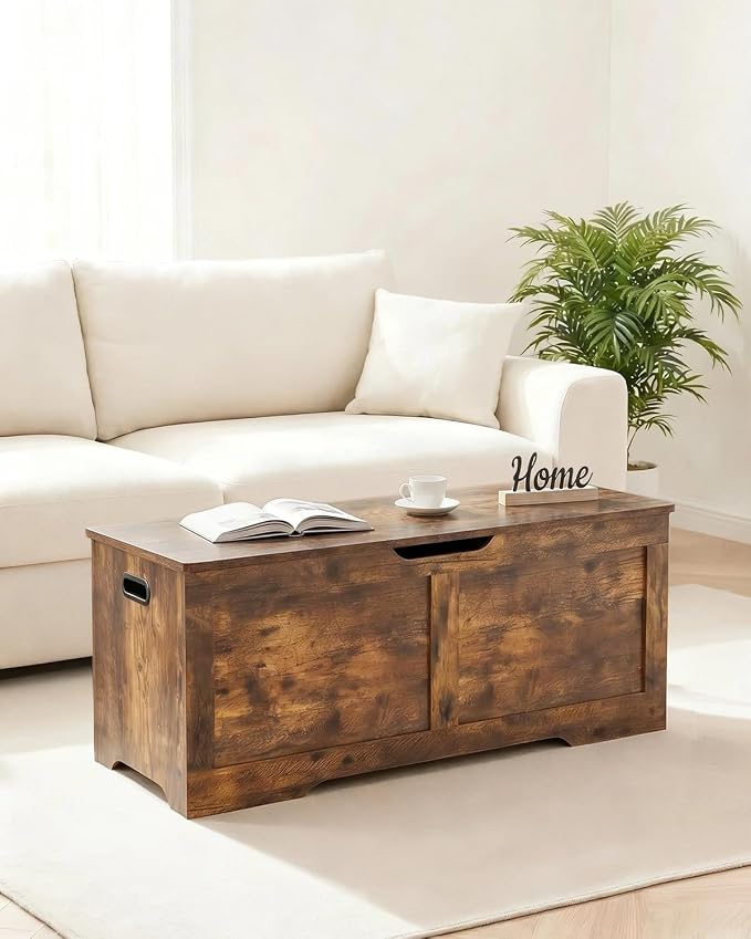 Timberer 39.4" Wooden Storage Chest, Extra Large Storage Trunk | Storage Bench - Image 8