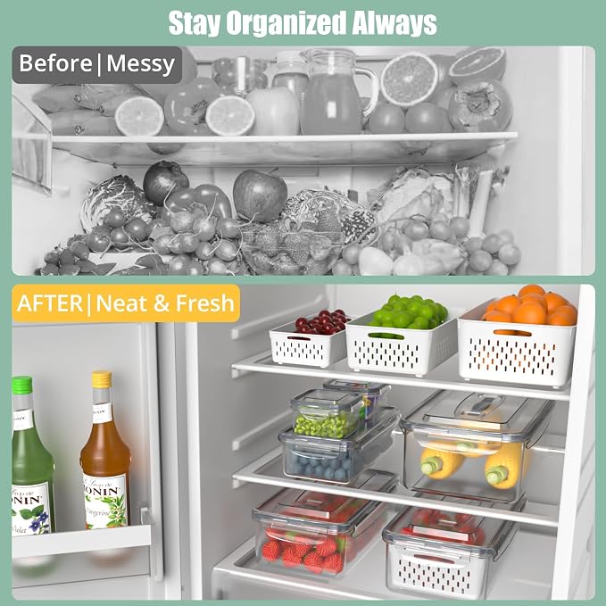 5 Pcs Fruit Storage Containers For Fridge - Image 3