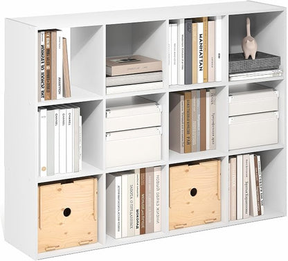 Furinno PELLI Book Shelf, 12-Cube Bookshelf, Cube Storage Organizer Bookcase - Image 4