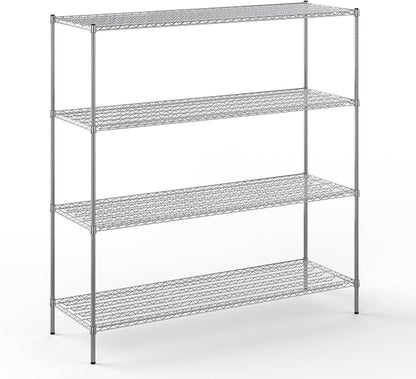 24" Deep x 72" Wide x 74" Height Wire Shelving Kit | 4-Tier | NSF Commercial by Regal+Altair