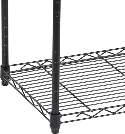SUPER DEAL Black 5-Shelf Heavy Duty Storage Wire Shelving Unit - Image 7