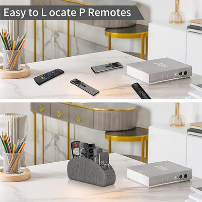 Remote Control Holder, Leather 5 Rooms Desk Organizer and Decorations - Image 5