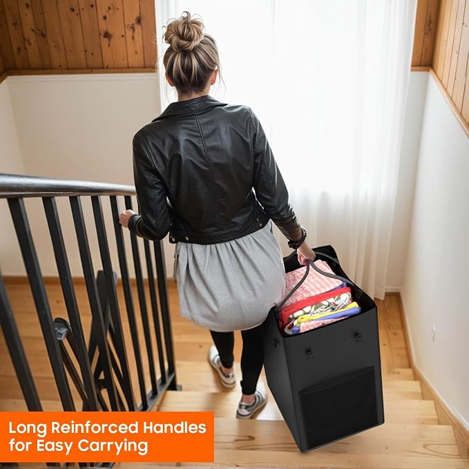 160L Laundry Hamper with Lid, Rolling Laundry Basket with Wheels, Large & Tall - Image 7