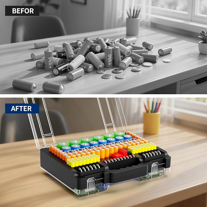 Battery Organizer Storage Holder Box Case - Image 4