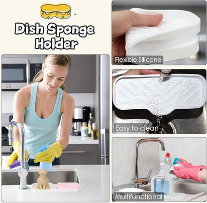 Silicone Bathroom Soap Dishes, Sponge Holder - Image 3