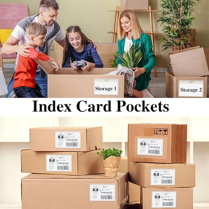 36 Pack Adhesive Index Card Pockets 5 x 7, Removable Adhesive, Fits - Image 4