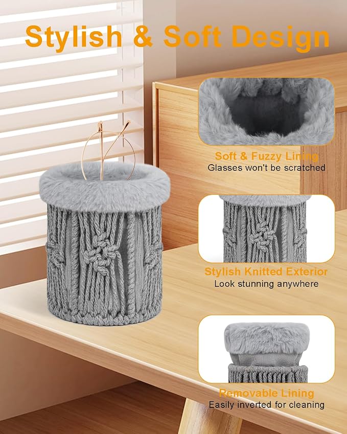 Glasses Holder, Anti-scratch Plush Lined Eyeglass Holder Stand - Image 5