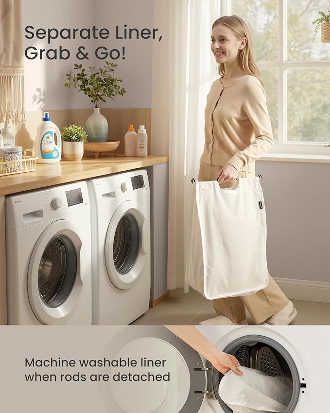 SONGMICS 2-Section Laundry Hamper - Image 6