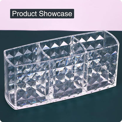 MOSIKER Makeup Brush Holder for Vanity, Acrylic Clear Small Compact Nail Hair - Image 8