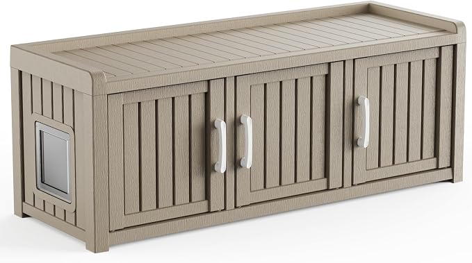 ROJIK Shoe Cabinet Waterproof UV-Resistant, Storage Bench Indoor Outdoor by ROJIK