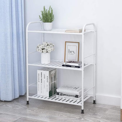 JSB 3-Tier Adjustable Shelving Unit, Heavy Duty Storage Rack Organizer Metal - Image 2
