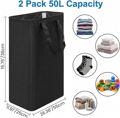 efluky 2 Pack Slim Laundry Basket - Image 2