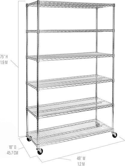 Seville Classics UltraDurable Heavy Duty NSF Solid Steel Wire Rack Storage Unit - Image 3