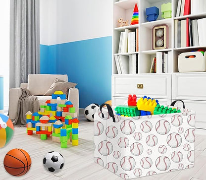 Rectangular Baseball Basket Kids Baby Storage Basket Cute Kids Toy Storage Bin - Image 3