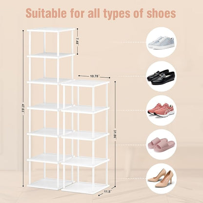 Bamboo Free Standing Shoe Rack Shelf Multi Tier Tall Wooden Stackable Shoes - Image 2