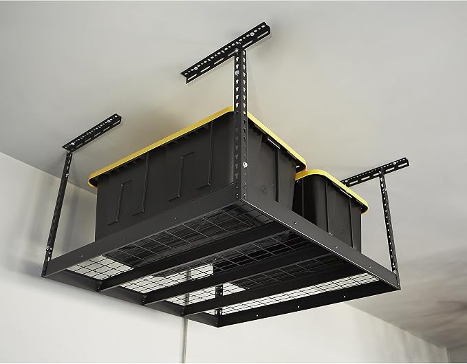 Klutch Overhead Garage Storage Rack — Adjustable Height, 48in.L x 48in.D x - Image 7