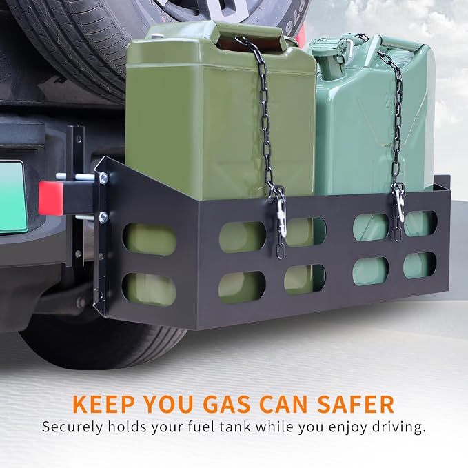 Dual Jerry Gas Cans Holder Rack - Image 2