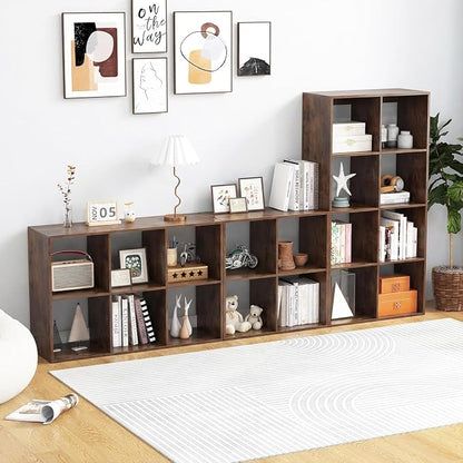 POWERSTONE 6 Cube Storage Organizer Set of 2, 3 Tier Cubby Bookshelf - Image 9