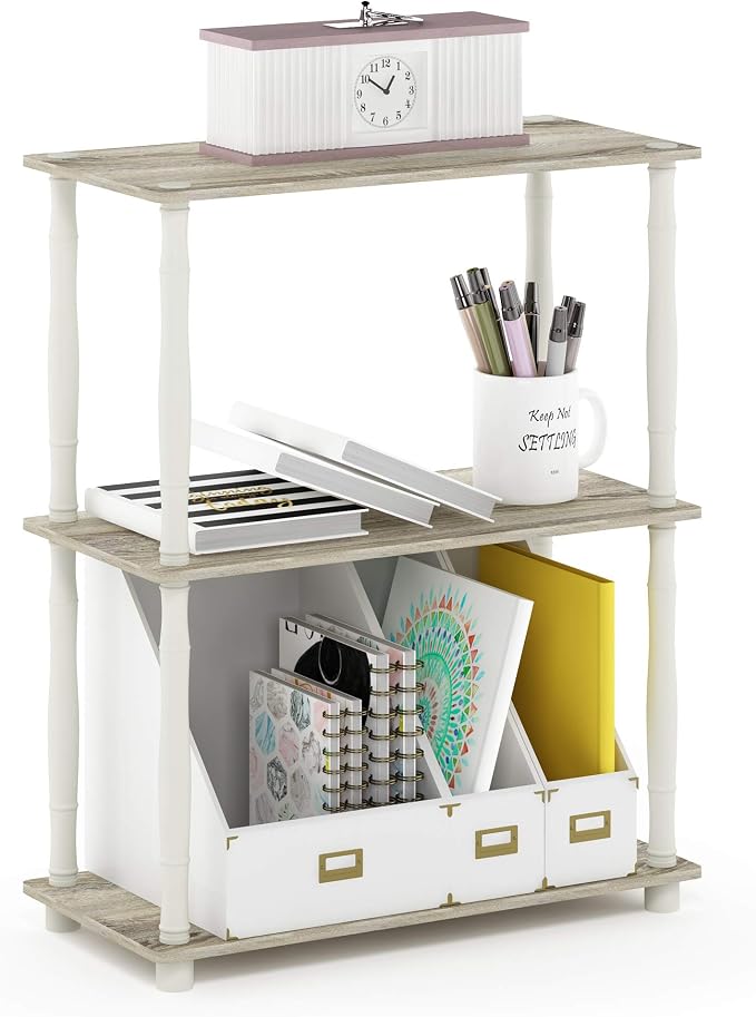Furinno Turn-N-Tube 3-Tier Compact Multipurpose Shelf Display Rack by Furinno-FitsYourSpaceFitsYourBudget
