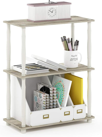 Furinno Turn-N-Tube 3-Tier Compact Multipurpose Shelf Display Rack by Furinno-FitsYourSpaceFitsYourBudget