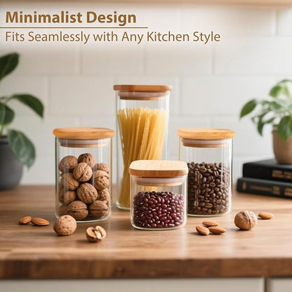 TBWIND 6 Pack Square Glass Storage Containers - Image 2