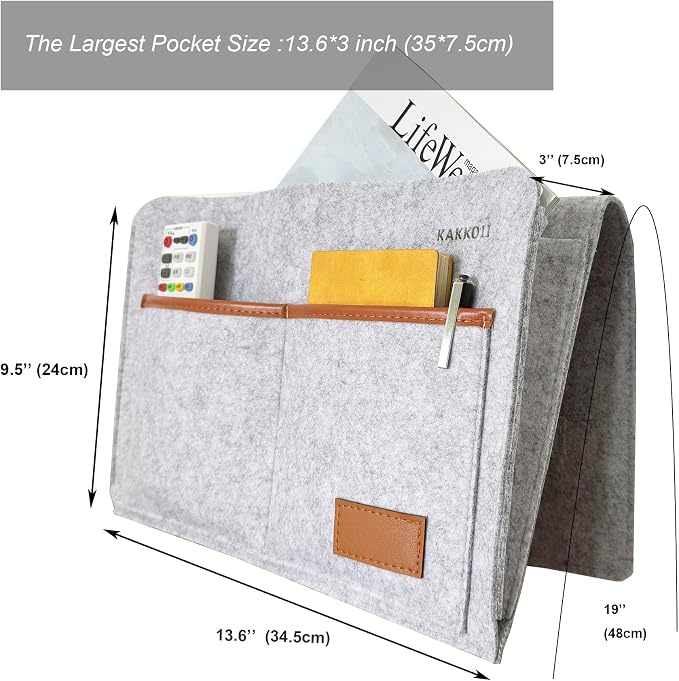 Bedside Caddy, Sofa Caddy, Storage Organizer Pocket - Image 2