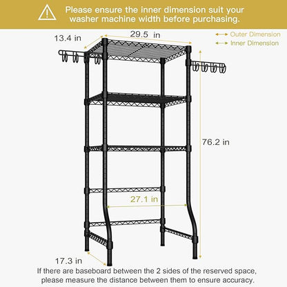 Ulif U8 Mini Laundry Room Storage Organizer, Over the Washer and Dryer Storage - Image 3