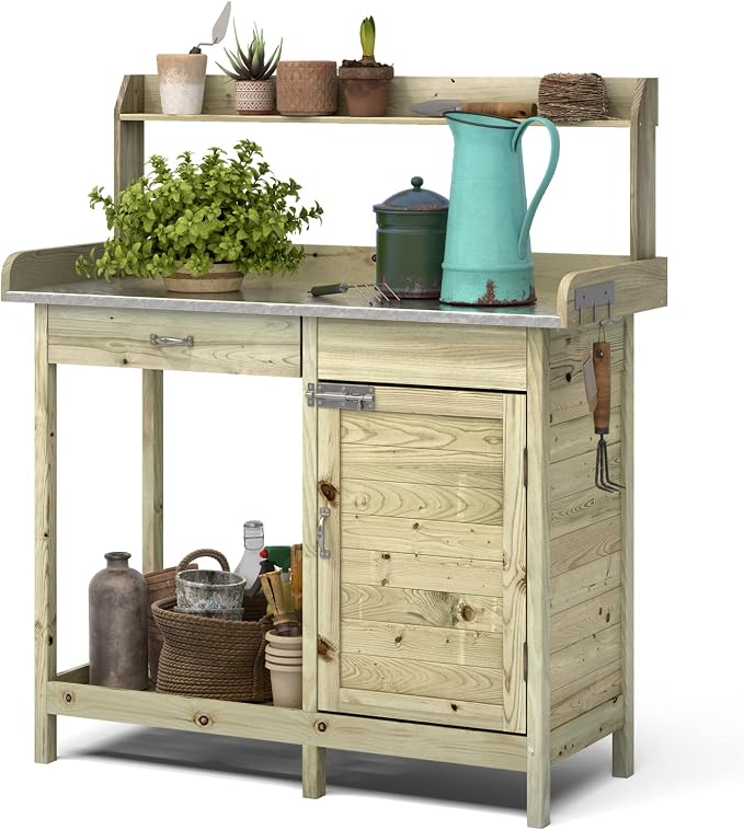 ARNOT Potting Bench, Outdoor Potting Bench Table by ARNOT