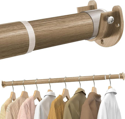 Supforce Closet Rods for Hanging Clothes, 17 to 28 Inches Stepless Adjustable by Supforce