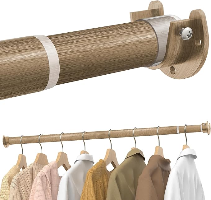 Supforce Closet Rods for Hanging Clothes, 17 to 39 Inches Stepless Adjustable by Supforce