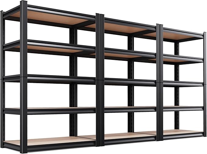 71.2''H Storage Shelves, 2500lbs Garage Shelving, Adjustable Heavy Duty by KORVENA