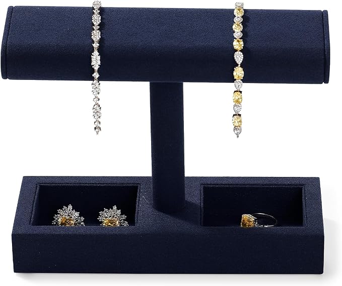 Oirlv Microfiber T-Bar Watch Display Stand Jewelry Display Props Jewelry - Image 6